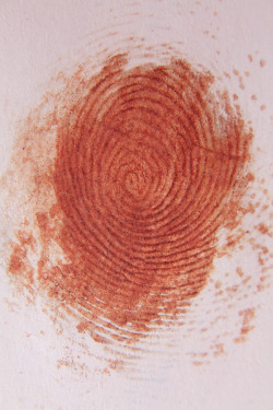 tomasorban: 28-8-12 / i have found my fingerprint with blood