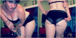 ohmariehollow:  my new favorite black panties. simple, and so