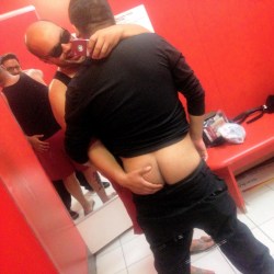 spindizzy85:  Saucy My bf and I in a dressing room @ Target I