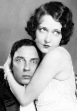 manglemymind:  harlow-jean:  Buster Keaton and Dorothy Sebastian