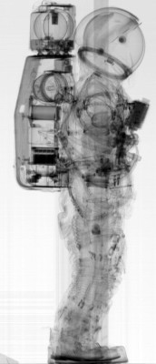 flasd:  A CT scan of a NASA A7L Spacesuit, the type of suit worn