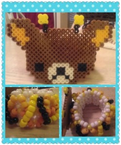 Rilakkuma as a honey bee cuff I made for Grace that I never posted.