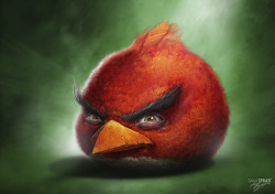 justinrampage:  Incredible series of realistic Angry Birds illustrations