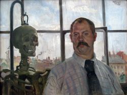 Lovis Corinth : self portrait, 1896