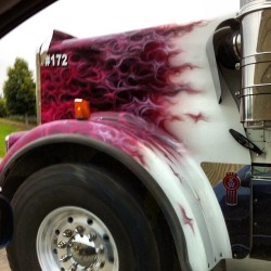 Flame job. #instaphoto #bigrig #paint #custompaint #driving #94south