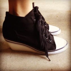 littleminzy:  New shoes~ #wedges #shoes #sneakers #sneakerwedges