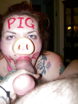analpigslut:  Pig Whores Love Cock  “Pig. Whore.”