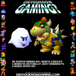 didyouknowgaming:  Super Mario 64. Audio proof: http://bit.ly/96nPs