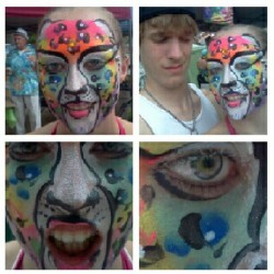 I got my face painted! #colorfulleopard (Taken with Instagram)