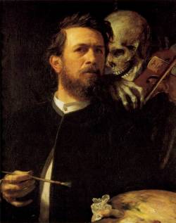 mrmonst3r:  Self-Portrait With Death Playing The Fiddle by Arnold