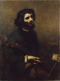 blastedheath:  Gustave Courbet (French, 1819-1877), The Cellist