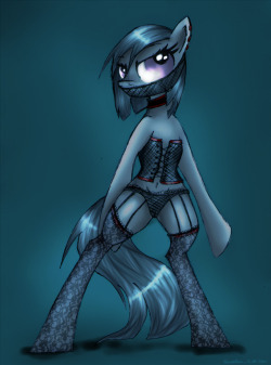 lonelycross:  askkaira:  Little gift for Inky <3Corset, laced