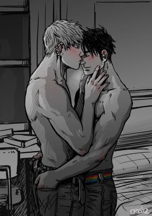 yesyaoiyeah:  Teddy Altman & Billy Kaplan from Young Avengers drawn by Cris-Art Iâ€™m almost finishing my fic about them! #HappyFeelingsHere! 