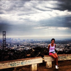 The view was worth the rain and dirt in my shoes. (Taken with Instagram at Runyon Canyon Park)