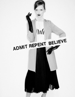 modne:  Admit Repent Believe in Vogue Italia. @MODNE| facebook. 