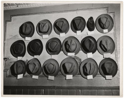 museumuesum:  Weegee Untitled (Hats in a pool room, Mulberry