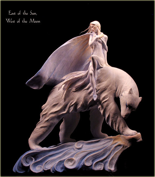 fairytalemood:  “East of the Sun, West of the Moon” sculpture by Forest Rogers  This was my favorite book as a child and still is to this day. Omg I want this..