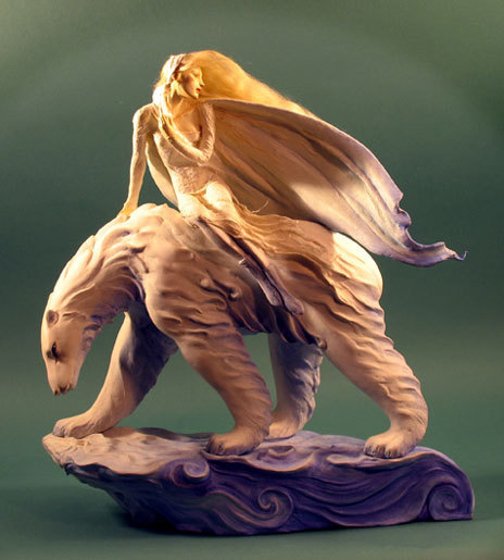 fairytalemood:  “East of the Sun, West of the Moon” sculpture by Forest Rogers  This was my favorite book as a child and still is to this day. Omg I want this..