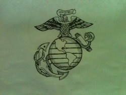 Someone made a request for me to draw the Marine Emblem, now