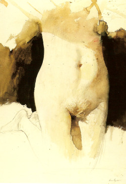  Study for “On her knees”, by Andrew Wyeth. ‘On Her