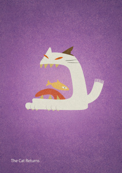 thepinkberry:  my last minimalist poster! my fave out of 5. Meeeeow! 