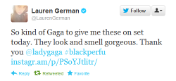 ladyxgaga:  Gaga bought over ũ,600 worth of FAME perfume products