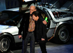      Back to the Future Reunion. Micheal J. Fox and Christopher