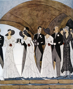 tender-isthe-night:  Andre Edouard Marty - French Art Deco Wedding,