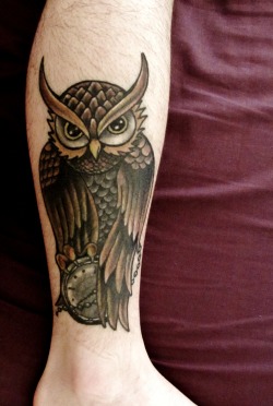 fuckyeahtattoos:  Owls are my favourite animals. Something about