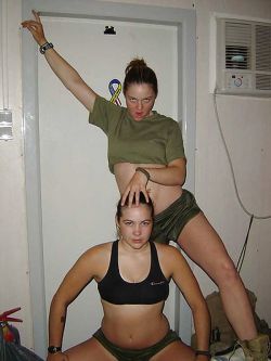 militarygirls4u:  Girls fooling around