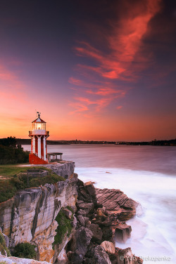 prop3nsity:  Hornby Lighthouse at Sunset by -yury- on Flickr.