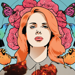 bluetelescope:  Lana Del Rey, pop art! 