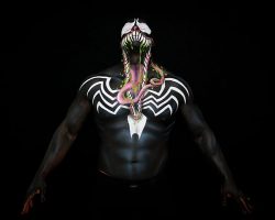 gotyousohigh:  Venom Body Paint Painted by Georgette (Devious