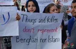 silenceispressing:  farhanist:  Muslims In Libya Condemn Violence,