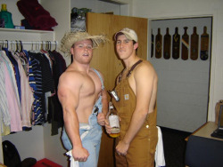 Dazed frat boys hypnotized into hicks. Derrrr&hellip;HYUK! boysinthewild:  frat boy party 