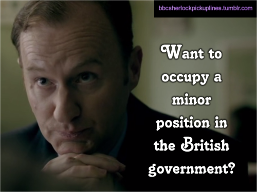 “Want to occupy a minor position in the British government?” Submitted by anonymous.