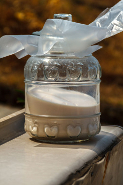 So, I’m making a jar of yoghurt. Mixed a liter of milk