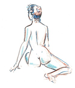 dixsteele:         Crayon Brooke 09-12-1215 Minute Life Drawing