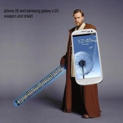 finofilipino:  iPhone 20 vs Samsung Galaxy S23. Visto en nomellamesfriki.