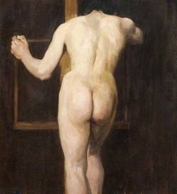 blastedheath:  Albert Ranney Chewett (1877-1965), Male Nude Holding