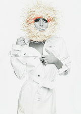 whiteteethteens:  Lady Gaga wearing custom Philip Treacy 