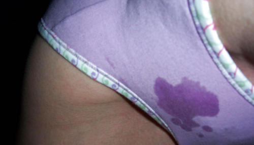 Girl’s wet panties and pussy