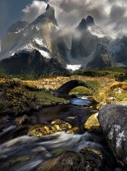 bluepueblo:  Mountain Stream, Torres Del Paine, Chile photo via