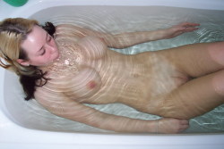 Taking a cool bath after a hard fuck PLEASE LIKE MY FACEBOOK