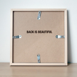 visual-poetry:  “back is beautiful” by anatol knotek 