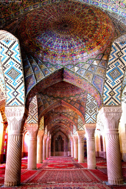 ofjared:  nasir ol-molk mosque, shiraz, iran built from 1876-1888.