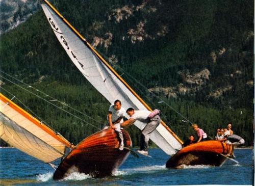 Often overpowered but always fun, scow sailing has had many ‘innovators’ over the years. Â Some stay, some go.