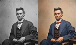 riseupandout:  Adding color to some of the most iconic photos