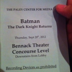 #batman #tdk #tdkr #thedarkknightreturns at the premiere.  (Taken