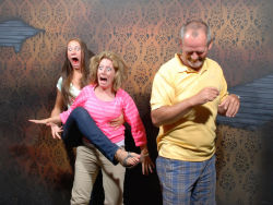  Haunted house that takes people’s picture as they’re walking